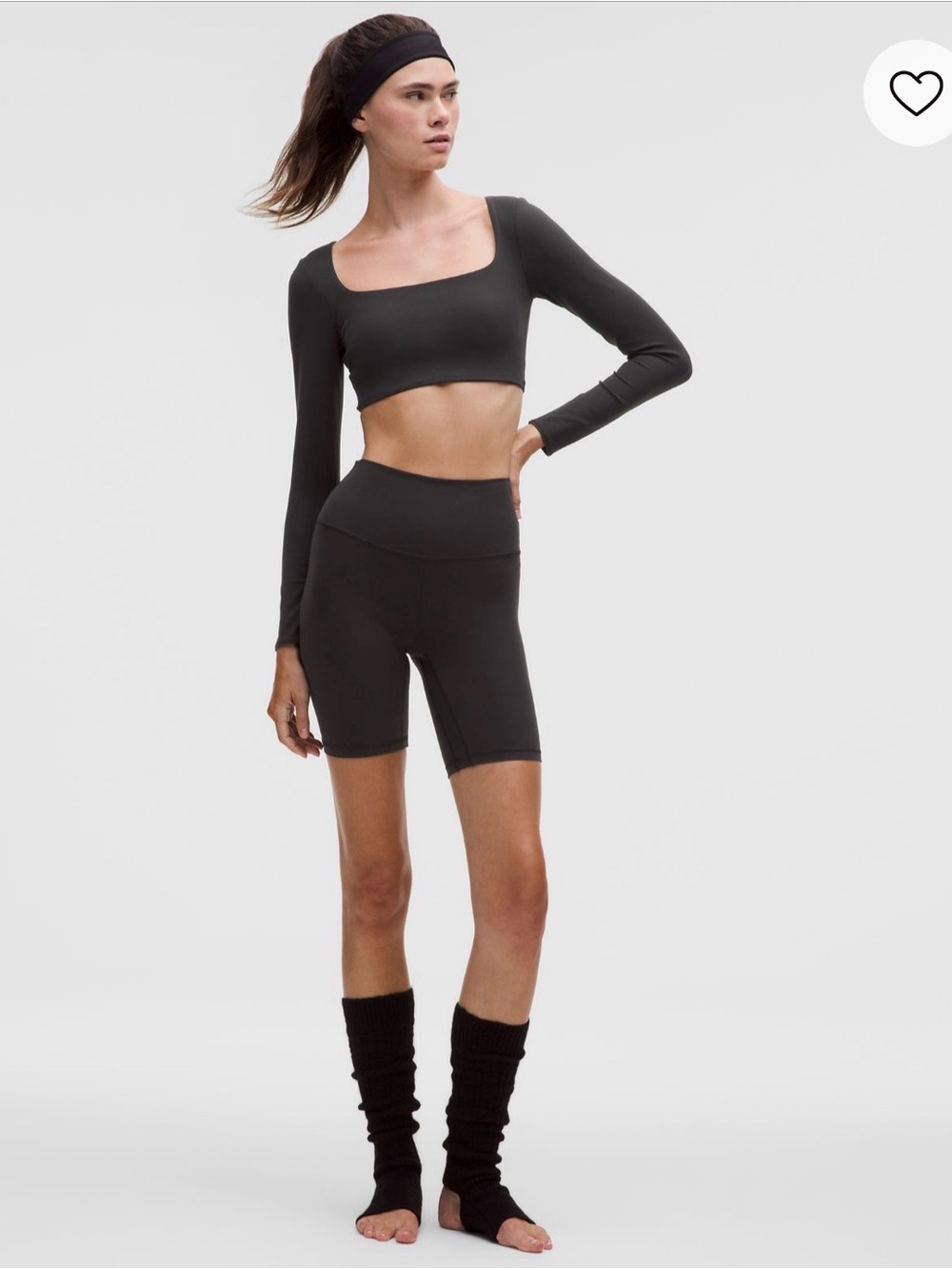 lululemon athletica Black High-Rise Align 8” shorts